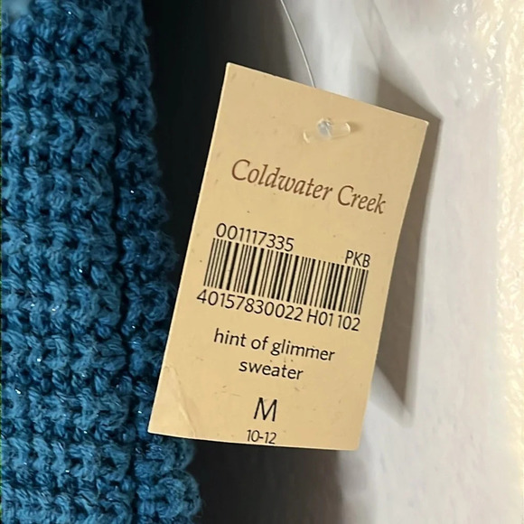 Coldwater Creek | New Hint of Glimmer sparkly sweater Womens size M 10/12 dolman - Picture 6 of 8